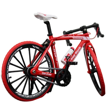 1:10 Zliatiny Požičovňa Model Diecast Kovové Prst Horský Bicykel Zakrivené Riadidlá Bike Dospelých Zberateľskú Deti Hračky Červená