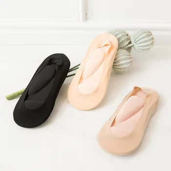 1 pár =2pc Klenby Podpora 3D Ponožky Nohy, Masáž, Starostlivosť o Zdravie Ženy Ice Hodváb Ponožky s Gélové Podložky Neviditeľné Vložky Letné Ponožky
