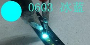 1000pcs/veľa Led 0603 / 1608 SMD svetlo korálky svetlé ice blue LED svetelné diódy diódy Klávesnica indikátor