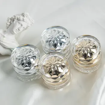 100ks 5g Prázdne Plastové Jar Diamond Tvar Jasné, Pot, pre Nail Art Glitters Mini Malé Make Up Krém Kozmetický Kontajner