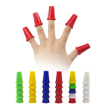 10Pcs Magic Prstu Finger Dekor Farebné Náprstok Magické Triky, Poháre Prop Fáze Magické Triky, Špeciálne Poháre