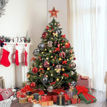 12 Ks/Set Lesk Vianočný Strom Gule Baubles Farebné Xmas Party Domov, Záhrady, Vianočné Dekorácie Dodávky Teplej Predaj 5 Farieb