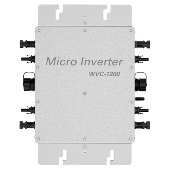 1200W Slnečnej sústavy kravatu micro invertor s bezdrôtovej komunikácie WVC modem,MPPT čistá sínusová vlna 22-50 V DC