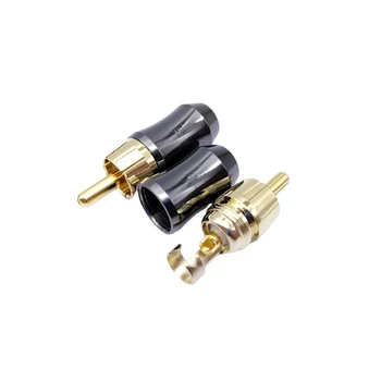 1PCS RCA Konektor L/I Druh HIFI RCA Terminály Medi Pozlátené RCA Audio Zosilňovač Plug Podpora až 6,5 mm Kábel