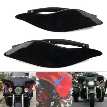 1Pair Black Motocykel Nastaviteľné Kapotáže Vzduchové Lamely Pre Harley Street Glide Ultra Classic Tri Glide 2014 - 2019 ABs Plast
