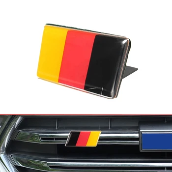 1Pcs Nemecko Vlajka Mriežka Gril Auto Nálepky, Znak, Odznak Kotúča, Pre Audi, BMW, Volkswagen Robustný Univerzálny Dekorácie