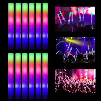 1Pcs Väčšinu Farebné LED Žiara Palice, RGB LED Svietiť, Pena Stick Fandiť Trubice Tmavé Svetlo, Narodeniny, Svadobné Party Dodávky