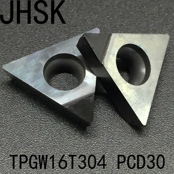 2 ks TPGW16T304 PCD30 Vložiť Diamantový kotúč nástroje Použité pre Hliníkové Polykryštalických diamantov nástroje PCD cnc