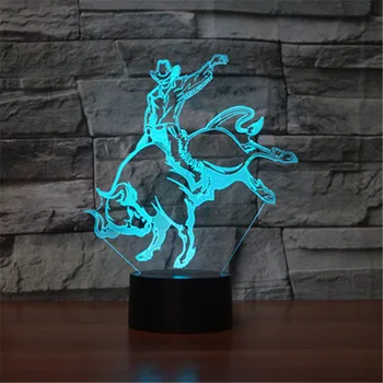 2018 nové býčie zápasy lampa pre zahraničného obchodu touch 3D lampa LED visual darček atmosféru dekoratívne USB Vianočný darček