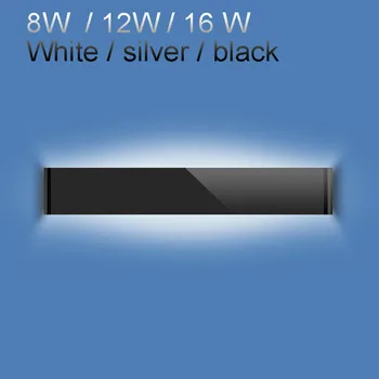 220v Lampa led svetlo zrkadlo kúpeľňa 31 / 59 / 89 cm dlhá biela / čierna / strieborná moderné stručný nástenné svietidlo kúpeľňa svetlá