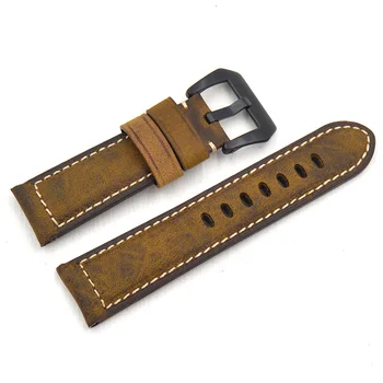 24 26 mm vysoko kvalitné Ručné Vintage Originálne Kožené Hodinky Kapela Watchband Popruhy pre Omega Fosílnych Panerai Náramok Náramok