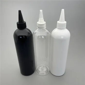 400 ML X 15 Biela Clear Black E kvapalina Plastový obal So Špicatými Úst Spp, Prázdne Pigment Okrúhle Rameno Obal Fľaše
