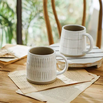 420ml Nordic Keramický Hrnček Ručne maľované Šálku Kávy Japonský Pohár Mlieka Tvorivé Osobnosti Office Afternoon Tea Cup Coffeeware