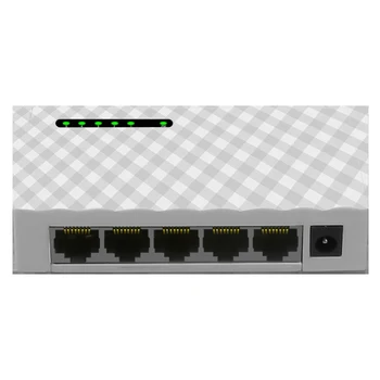 5 Port Ploche Gigabitový Sieťový Switch 10/100/1000Mbps Ethernet Switch Adaptér Rýchly RJ45 Ethernet LAN Prepínač Spínacie Náboj