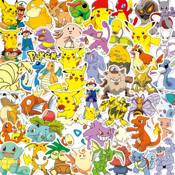 50Pcs/Taška Pokémon Pikachu Fire Dragon Nálepky Cartoon kancelárske potreby Vody Pohár Nepremokavé Dekoratívne Graffiti Nálepka Klasické Hračky