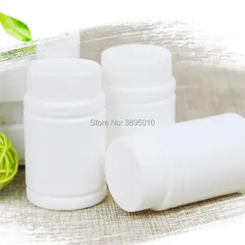50ml prázdne biele plastové obaly fliaš Pilulku Candy kúpeľové soli Prázdne kozmetické Kontajnerov F537