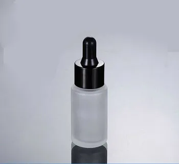 50pcs prázdne Hot 20ML mliečneho skla s kvapkadlom čierna Veko fľaše, sklo kvapkadla 20ml Balenie,20ml kvapkadla sklenené fľaše