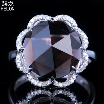 925 Sterling Silver Bezchybný Valentína 7.85 ct Skutočné Údená Quartz Diamantov, drahých kameňov, Zapojenie Žien, Jemné Šperky Krúžok