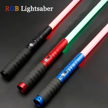 99cm RGB Lightsaber Kov Rukoväť Ťažké Súboje 12 Farbu chcete Zmeniť Nastavenie Hlasitosti Sila 5 Soundfonts Foc Blaster Meče Hračky