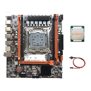 AU42 -X99H Doske LGA2011-3 základnej Doske Počítača Podporu Xeon E5 2678 2666 V3 Série CPU S E5 2650 V3 CPU+Switch Kábel