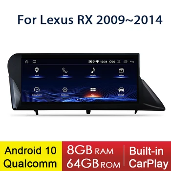 Android 10 GPS Pre Lexus RX 2009~2014 NTG 4 Qualcomm 8 Jadro WIFI Auto Multimediálny Prehrávač Rádio Stereo 2 Din