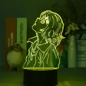 Anime 3D Lampa Juuzou Suzuya pre Spálňa Decor Nočného Cool Darček k Narodeninám Manga Tokio Vlkolak Figúrka Juuzou Led Nočné Svetlo