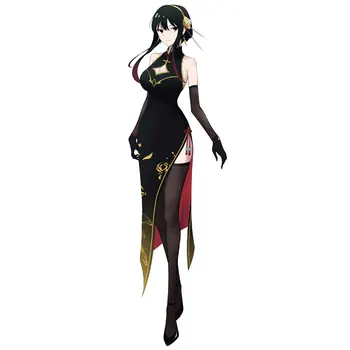 Anime SPY×RODINY Cosplay Thorn Princezná Yor Kováč Kostýmy Čínsky Štýl Cheongsam Halloween Žena Qipao Lolita Šaty Gothic