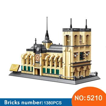 Architektúra 3D Puzzle Stavebné Bloky, Skladačka, Katedrála Notre Dame v Paríži DIY Model SADA Stavebnice Hračky Pre Dospelých Darček k Narodeninám