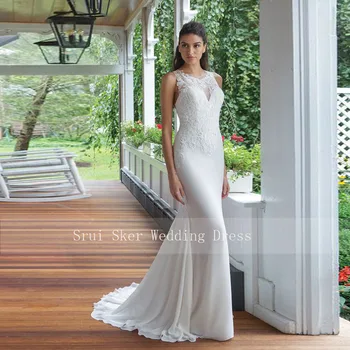 Atraktívne Plášť Bielej Čipky Svadobné Šaty, Sexy, Elegantný Späť Dizajn Appliques Svadobné Šaty s Súd Vlak