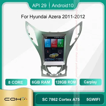 COHO Pre Hyundai Azera 2011-2012 Android 10.0 Octa-Core 6+128G Auto Multimediálny Prehrávač Stereo Prijímač, Rádio Chladiaci Ventilátor