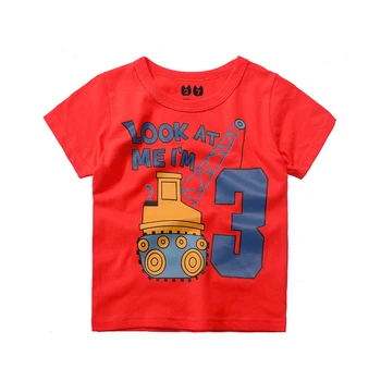 Deti T-shirt Lete Roku 2020 Bavlna Krátky Rukáv T Shirt Chlapcov Karikatúra Tlače Deti Truck Košíka T-shirt Bežné Deti Oblečenie DS29