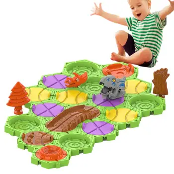 Dinosaurov Puzzle, Doskové Hry Montessori Detské Hračky, Puzzle Logické Cestnej Hry, Ktoré Pomôžu Zlepšiť Rodič Dieťaťa Vzťahy