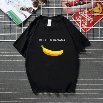 Dolce & Banana Funny Man T-shirts Bežné Priedušná Topy Pohodlné Nadrozmerné Tričko Bavlna, Krátky Rukáv Grafické Tees
