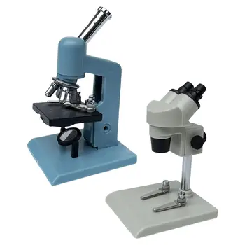 Domček pre bábiky Mikroskopom Kvalitné Miniatúrne Laboratórne Zariadenia pre Bábiku 1/12 Miniatúr