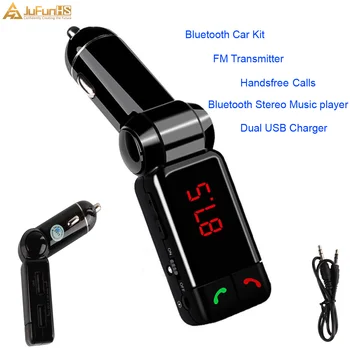 FM Vysielač Bluetooth do Auta Strane zadarmo, MP3 AUX pre iphone, Android, USB Nabíjačka, Modulátor Auto Príslušenstvo FM Transmissor