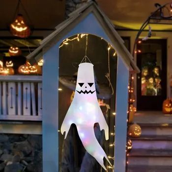 Halloween GhostLED Svetlo Závesné Spookyghost Krytý Vlajka Príslušenstvo Vonkajšie Dekorácie, Party Akrylové Korálky pre Lustre