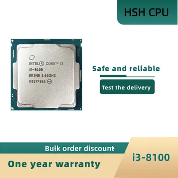Intel Core i3-8100 i3 8100 3.6 GHz Quad-Core Quad-Niť, CPU Processor 6M 85W LGA 1151