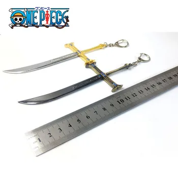 Jeden Kus Zbraň 15 cm Dracule Mihawk Noc Čepeľou Meča Rýľ Vere Katana Samuraj Real Steel Anime Zbrane Keychains pre Dieťa Hračky