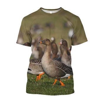 Jumeast 3D Kačacie Poľovnícke Oblasti Vytlačené T Shirt Pre Mužov Harajuku Módne Nadrozmerná T-Shirts Cottagecore Estetické Oblečenie T-shirty