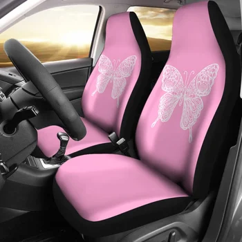 Krásny Motýľ Ružová Vlastné Auto prestieranie Pack 2 Univerzálne Predné Sedadlo Ochranný Kryt