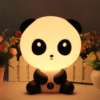 LED Novinka Nočné Svetlo Cartoon Panda / Pes / Medveď stolná Lampa Deti Miestnosti Nočná Lampa Deti Prázdninový Darček spálňa decor