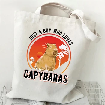 Len Chlapec, Ktorý Miluje Capybara Tlač dámske Kabelky Shopper Jednoduché Módne Kabelky Veľkú Kapacitu Tote Tašky Tašky cez Rameno