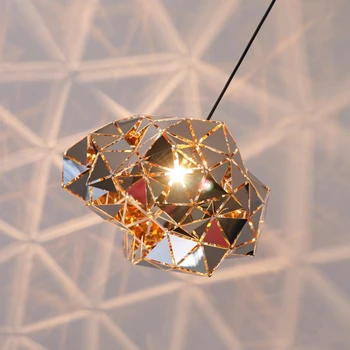 Moderný krytý efektné osvetlenie luster lampa chrome zlato nepravidelného tvaru led prívesok svetlo