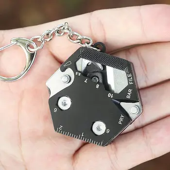 Multifunkčné Hexagon Mince Vonkajšie výchovy k DEMOKRATICKÉMU občianstvu Nástroja Šesťhran Skladacie Mince Nôž Keychain Skrutkovač Vrecku Násobne Mini