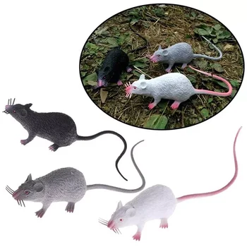 Myš Zvierat Akcie Obrázok Hračky Realistické Myši Socha Domov Záhrada Dekor Zbierka - Black & White Model Farba
