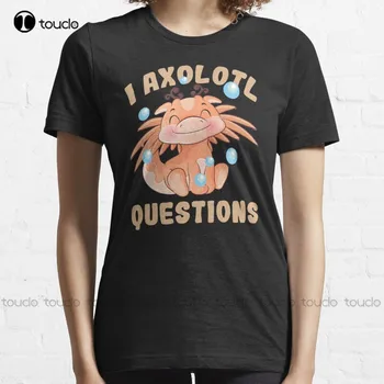 Nové I Axolotl Otázky 7 T-Shirt Bavlna Tee Tričko