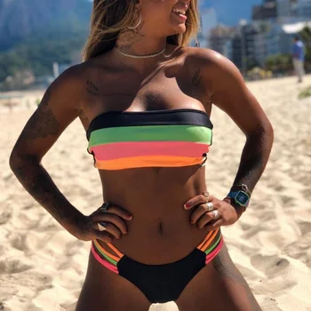 Nový Sexy Bikiny Nastaviť Brazílske bikini 2020 plavky ženy Bandeau plavky žena Push up plavky Leto kúpajúcich sa biquini