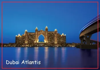 Obdĺžnik Pevné Magnety 78*54 mm Dubaj Atlantis Hotel Zobraziť obchod so Chladnička Magnet 20137, Aby vaše osobné suveníry