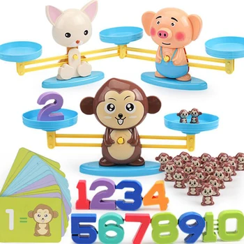 Opice rovnováhu matematické hry sčítanie a odčítanie rovnováhu Zápas Hry Hračky rovnováhu opice Digitálne Rovnováhu Rozsahu Hračka pre Deti Matematiku Hračka