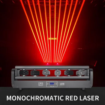 Pohyblivé Hlavy Laserové Svetlo DJ, Disco Laserový Lúč Svetla RGB Fáze Laserové Svetlo DMX512 Svetlo na spoločenské, Svadobné, Vianočné